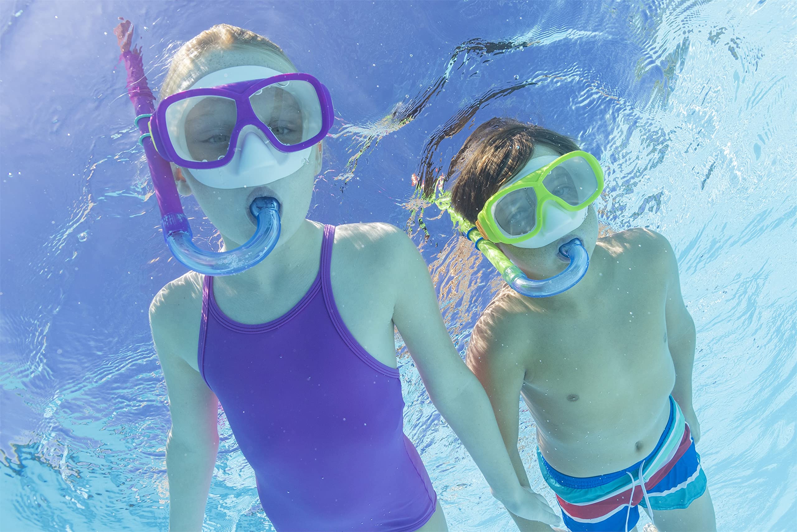 Bestway 24035-5 Set Maschera per snorkeling con boccaglio per bambini, 7+ anni