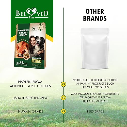 Miniatura 5 de Beloved Pets Golosinas de pollo para perros de 10.6 onzas, aperitivos naturales y saludables para perros grandes y pequeños, sin granos y carne alta