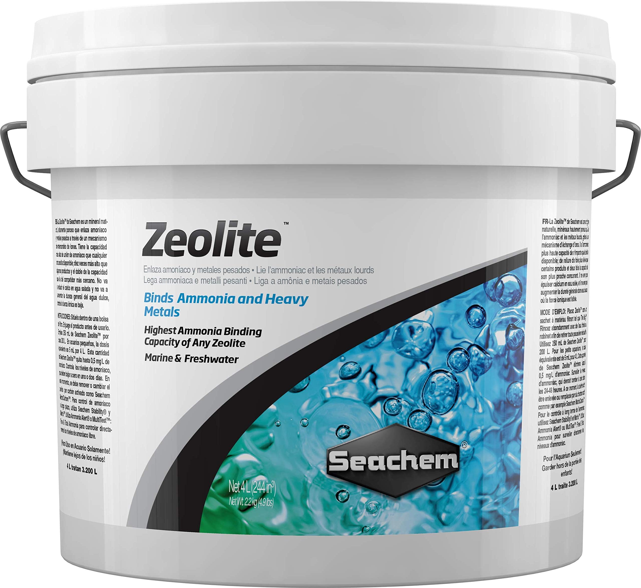 Zeolite Marine & Freshwater Binding Agent - Ammonia and Heavy Metals 4 L, grey (1276)