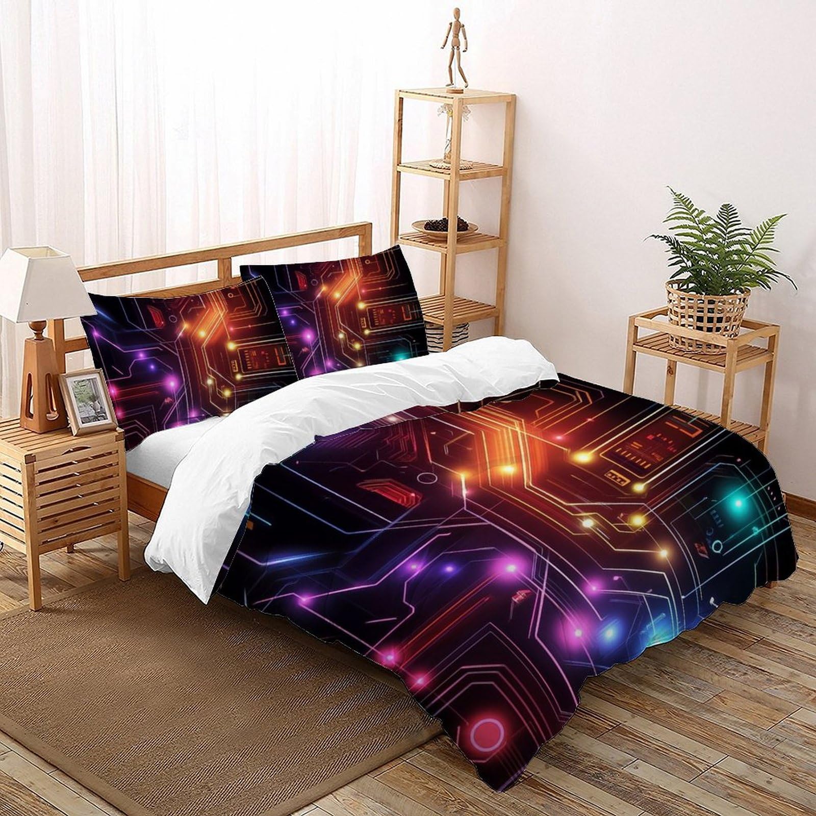 Parure de lit animal sauvage 200x200cm pour adulte en microfibre imprimée
