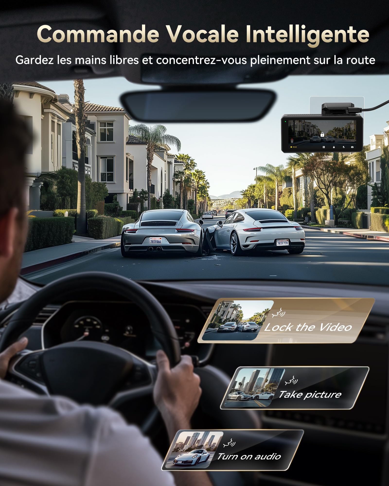 REDTIGER 4K+4K Dashcam Voiture Avant Arriere avec eMMC 256 Go, STARVIS 2