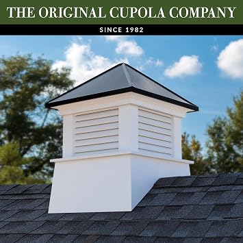 Good Directions Manchester Vinyl Cupola with Black Aluminum Roof 60 x 80