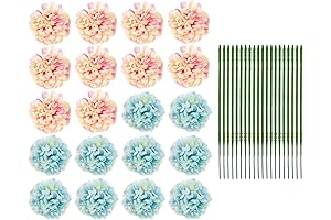 MY MIRONEY Blue and Pink Artificial Hydrangea Flowers