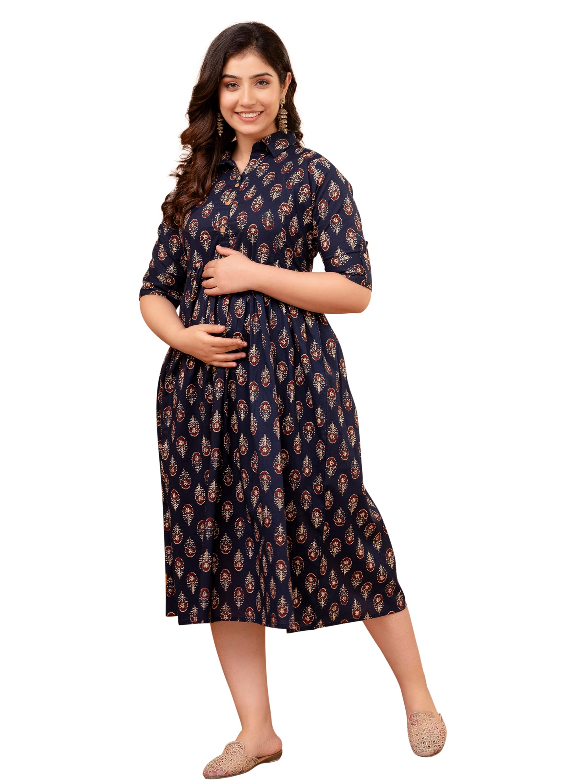 suut clothing Women's Ethnic Stylish Motifs Pure Rayon Concealed Zip for Feeding-picture-36
