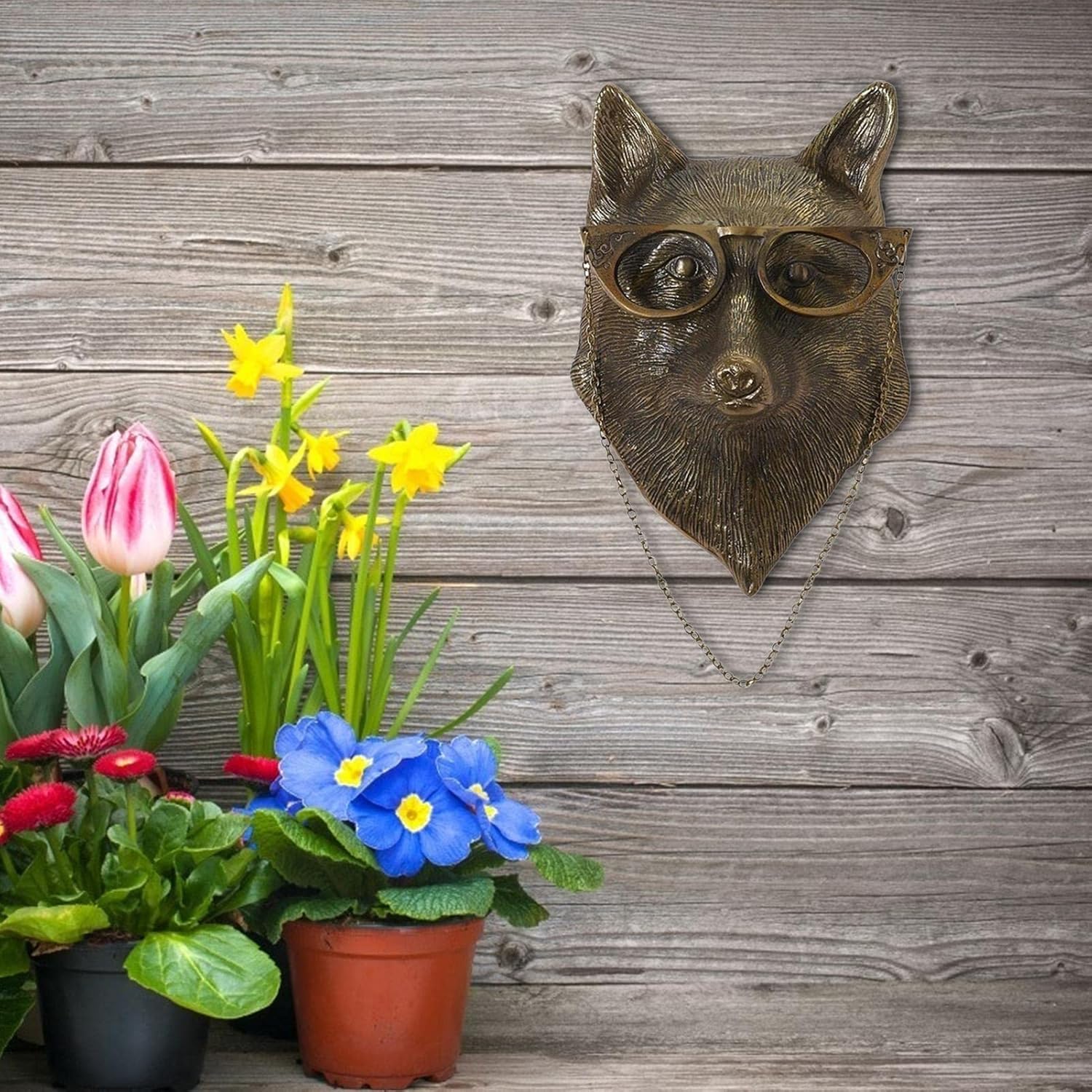 GIMOCOOL 3D Rabbit Head Statue Modern Art Wall Sculptures, Boy Rabbit