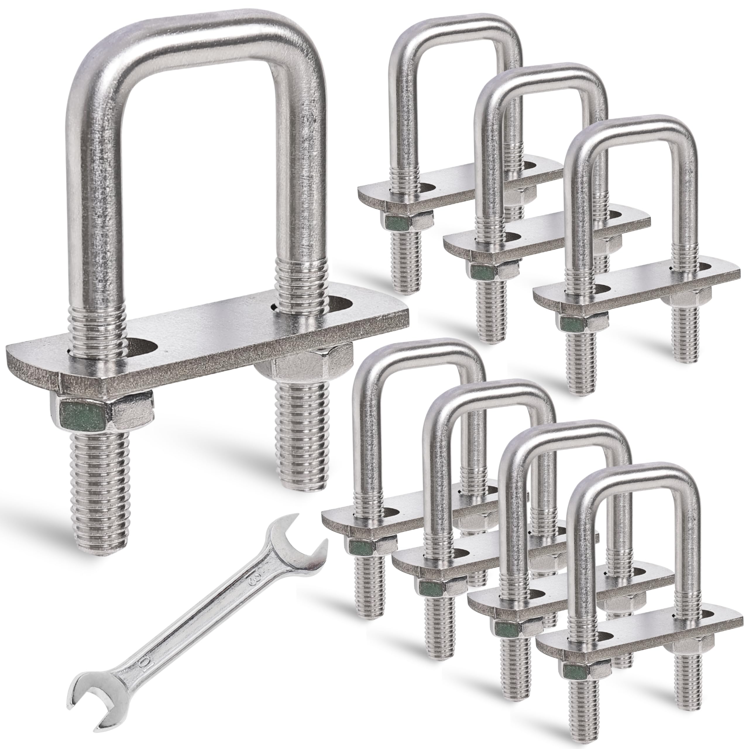 M8 Stainless Steel U-Bolts - 4 Sets, FREE SHIPPING -14 M8 Stainless Steel U-Bolts - 4 Sets, FREE SHIPPING -14