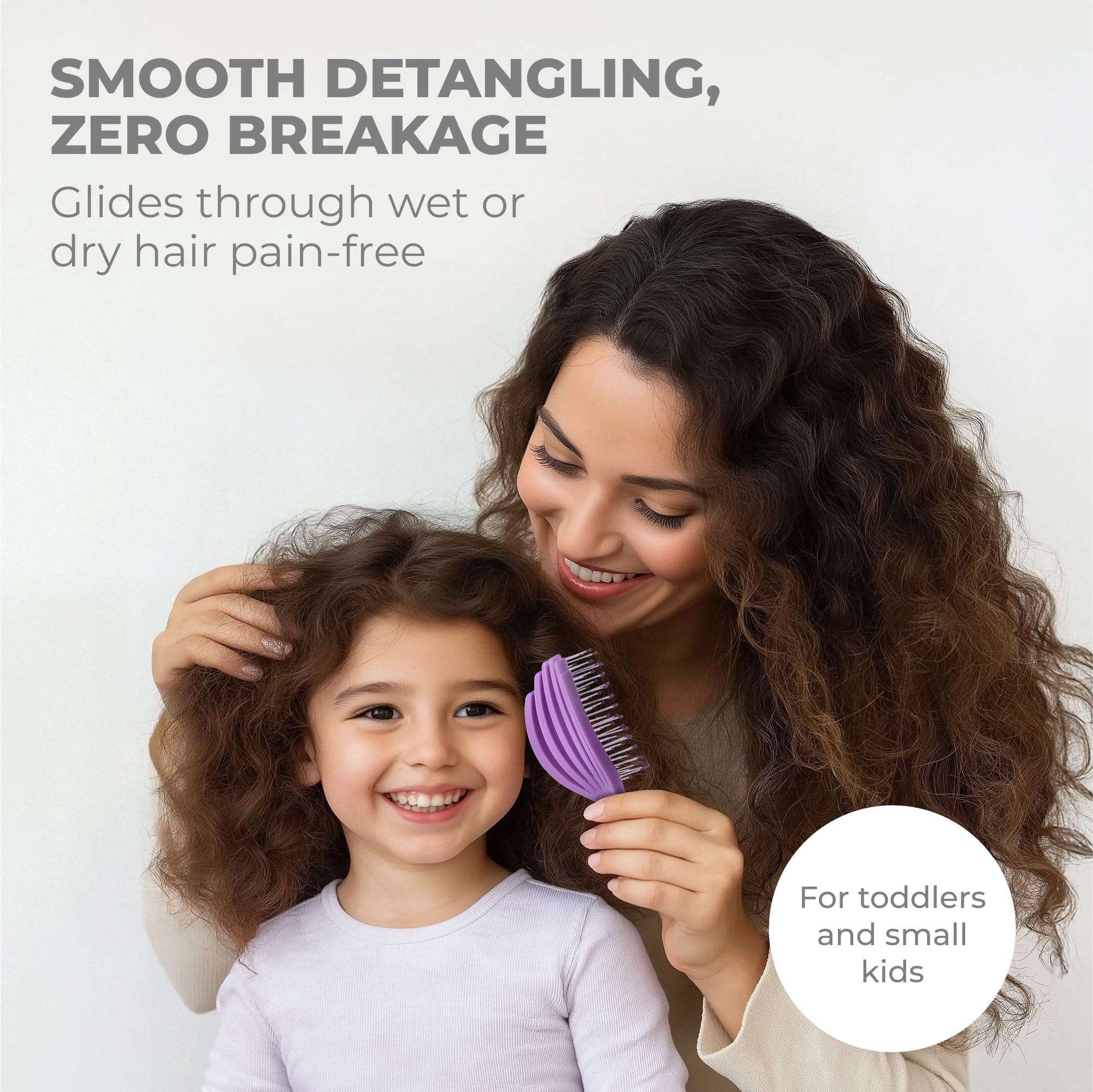 Ninabella Mini Detangling Hairbrush, Cute Colourful Octopus Detangle Brush, For Blow Dry or Brushing Wet Tangled Hair - Image 2