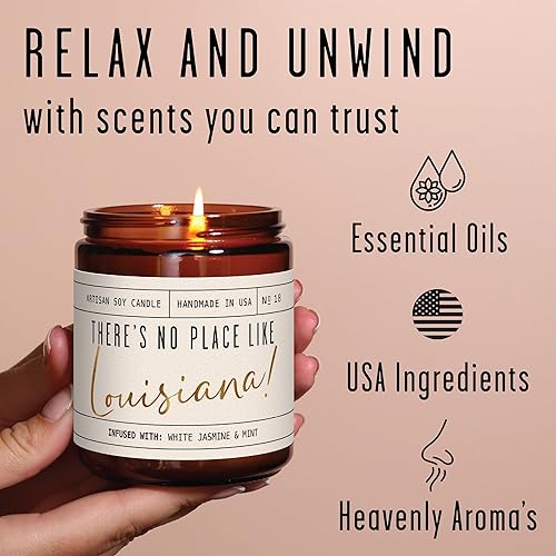 Vista 49 de Regalos de Nueva York, decoración de Nueva York para el hogar – 'There No Place Like New York Candle, con manzana jugosa, canela y calabaza I New