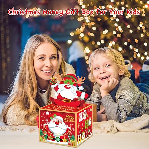 Miniatura 4 de Meiidoshine Caja de dinero de Navidad para regalo en efectivo, soporte sorpresa para dinero en efectivo para niños y adultos, caja de dinero