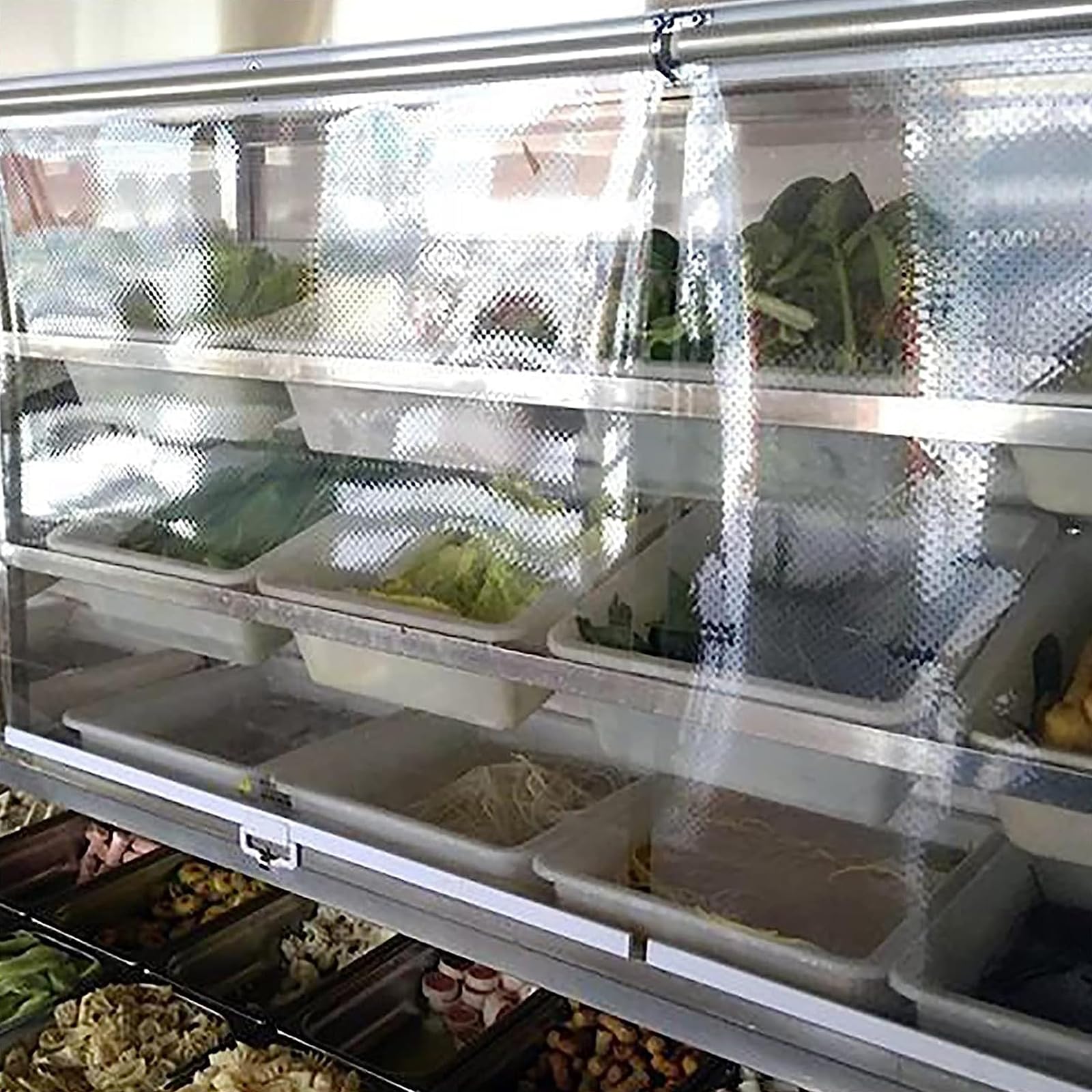 Vitrina de plástico transparente transpirable de grado alimenticio para congelador, tamaño personalizable (110 x 200 cm), ideal para almacenamiento de alimentos de mascotas