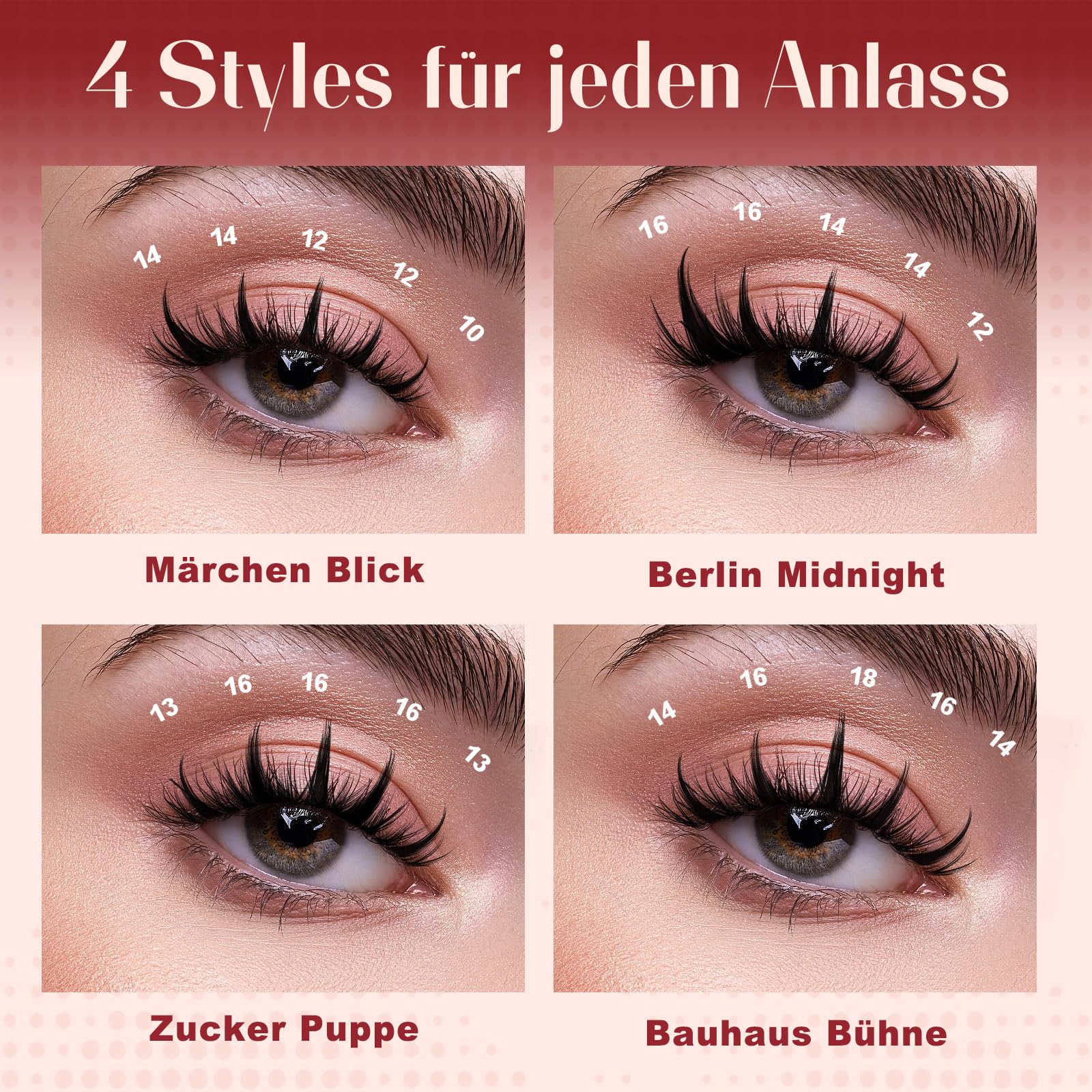 Manga-Cluster-Lashes Kit 10-18mm, Higu clace Natural Lashes Cluster Kit D curl - Image 3