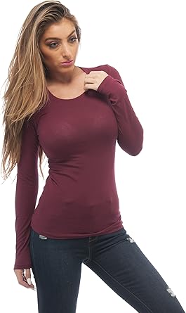 Women's long sleeve t shirts cotton amazon Clearance