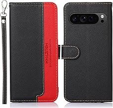 for Google Pixel 10 Pro XL ケース 手帳型 For ピクセル 10 プロ XL 手帳 ケース 耐衝撃 ストラップ付き [RFIDブロッキング] カード収納 横置きスタンド機能 高級PUレザー マグネット開閉式 便利 人気 おしゃれ カードポケット 財布型携帯 ケース ブラック Rureu
