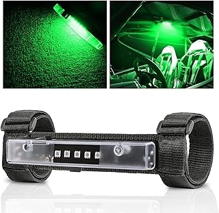 Universal Green LED Dome Light Roll Bar Mount LED Light UTV Interior Light Hunting Light Cab Light Courtesy Lights for UTV ATV Polaris RZR Can-Am Truck Pickup Off Road Vehicle - Green