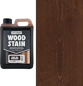 Littlefair's Wood Stain Water-Based - (Dark Red Mahogany) – Non-Toxic, Eco-Friendly & Quick Drying - Easy-to-Apply, Concentrated Formula for All Wood Types – 2.5 LTR