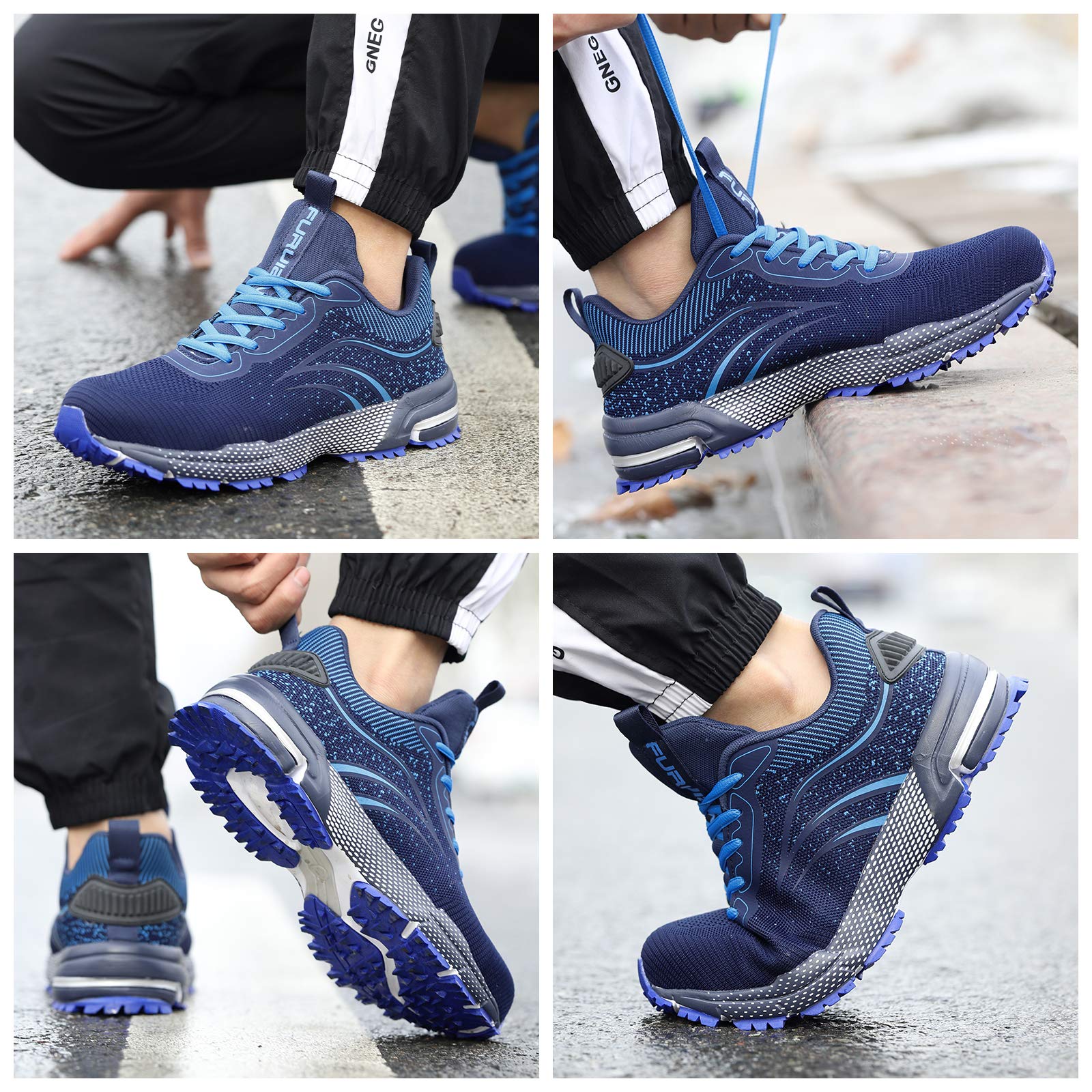 Furuian Zapatos de Seguridad Hombre Mujer Calzado de Trabajo Comodo Ligeros con Punta de Acero Transpirable Zapatos de Industria y Construcción