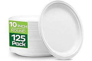 100% Compostable 10 Inch Dinner Plates by Stack Man