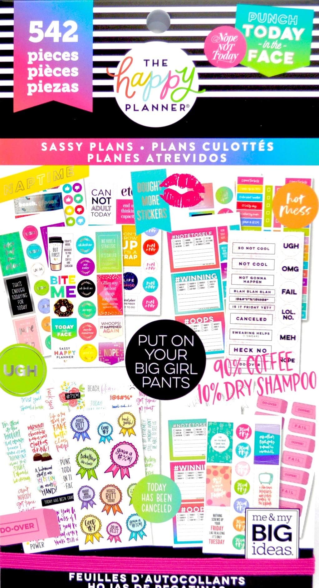 MAMBI, The Happy Planner - 542"Sassy Plans" Value Pack Stickers