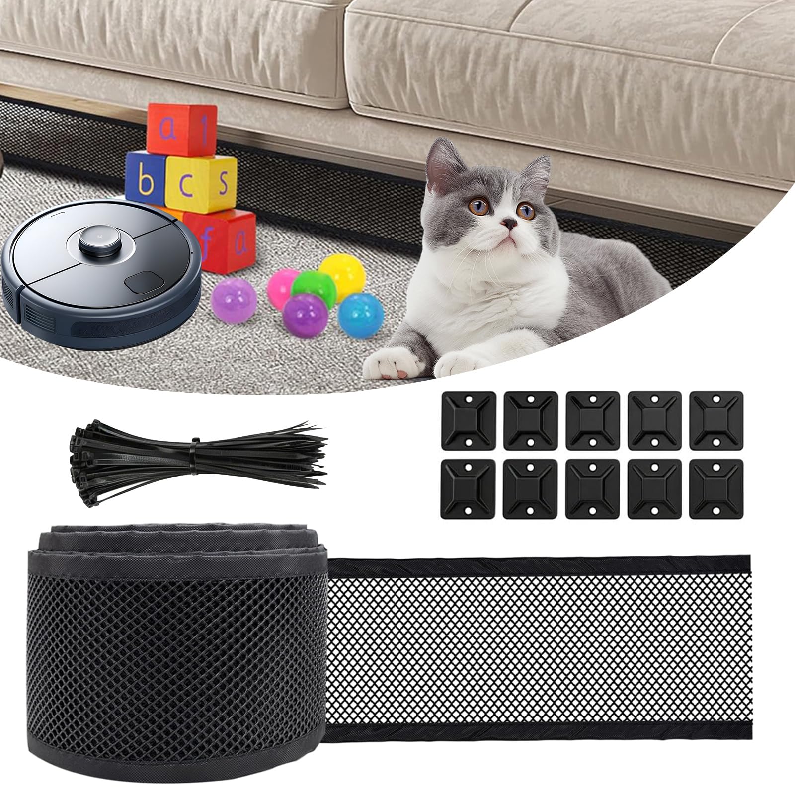 Bloqueur de canapé ajustable en PVC de 10 cm pour protéger vos meubles