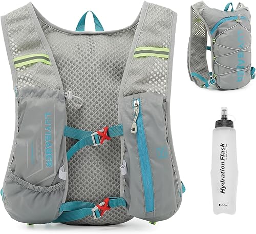 Miniatura 23 de TRIWONDER Mochila de hidratación para correr, chaleco de agua ligero para hombres y mujeres, paquete de agua de hidratación para ciclismo, correr,