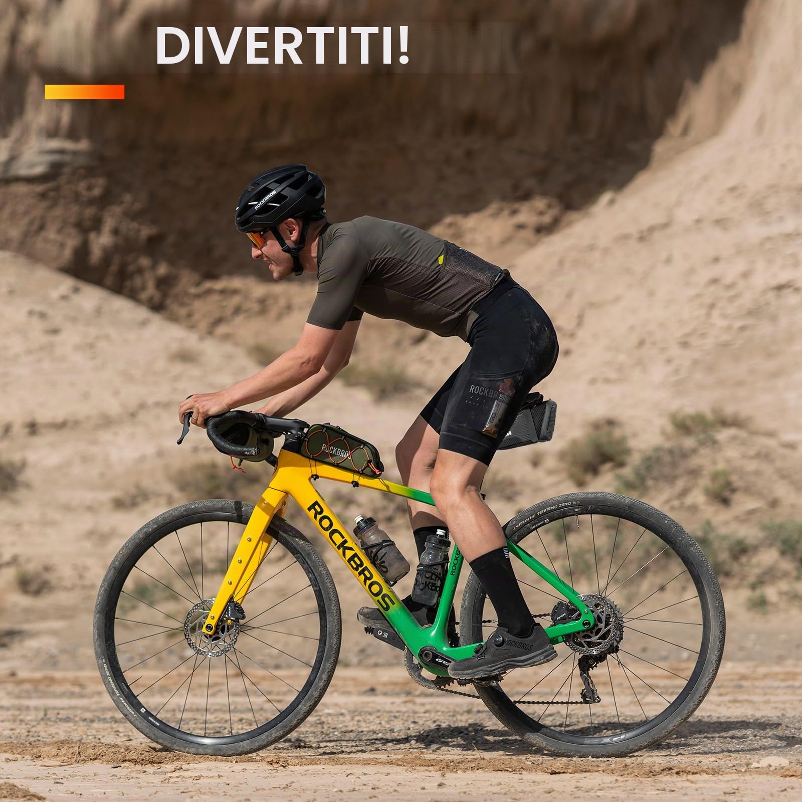 ROCKBROS Borsa Bici Sella Bicicletta Borsa Sottosella per Bici MTB Installazione Facile Catarifrangente Grande Capacità 1.5L Ultra-Leggero
