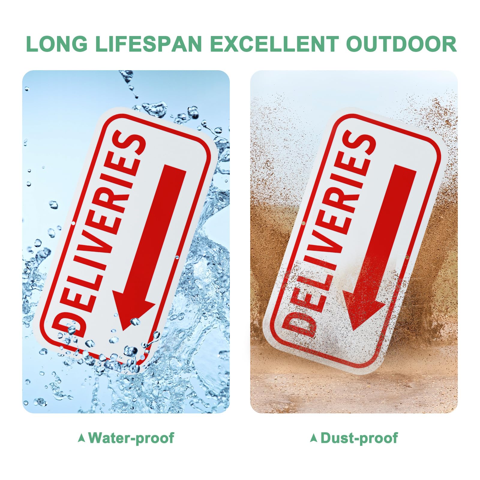 M METERXITY 2-Pack Deliveries Sign with Lift Arrow - Image 4