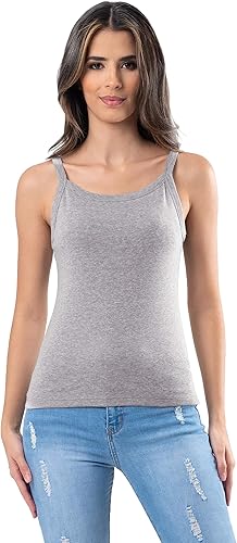 Lee Réservoir à Bretelles étroit Caraco, Gris Clair, XL Femme