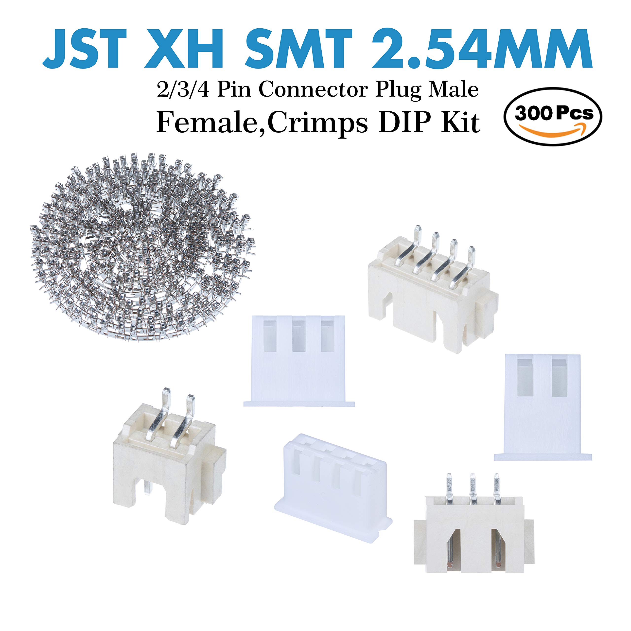 Kit Connettori JST-XH 2.54mm – 560 Pezzi Maschio/femmina 2/3/4/5/6 Pin Per Elettronica, Fai Da Te E Riparazioni