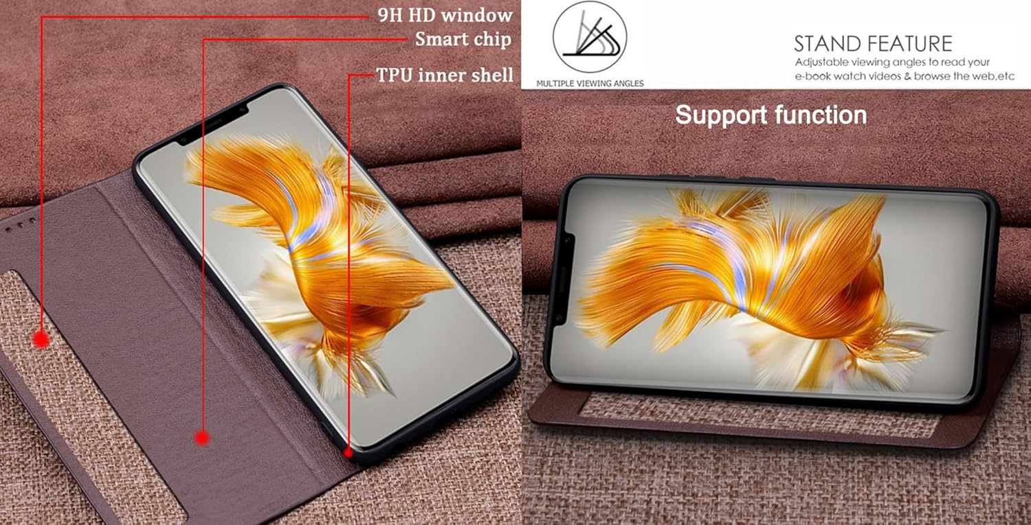 ファーウェイMate 50 Proに適した革製携帯ケース。Mate50 Proの磁気スマートフォンカバー/ケース