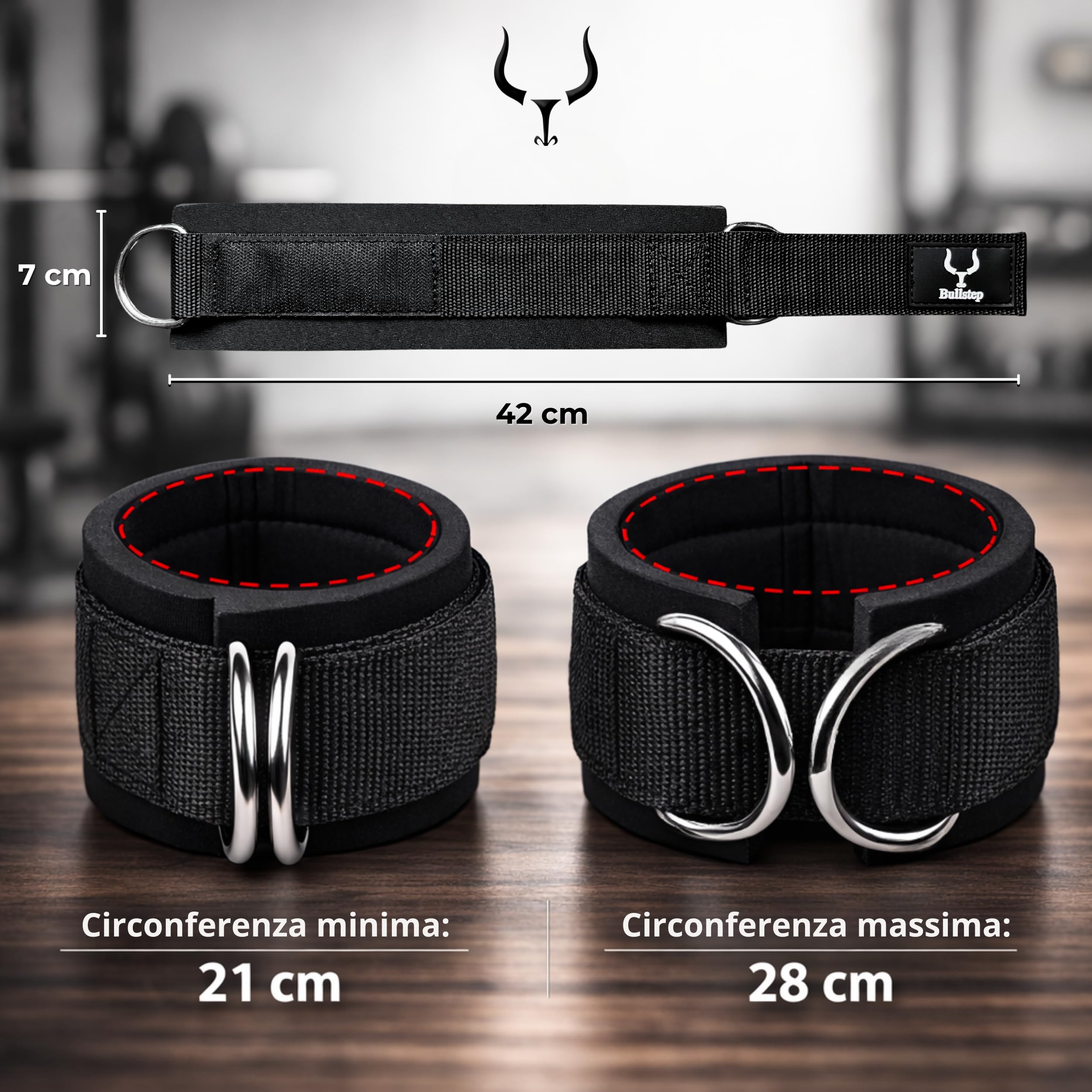 MERCURYAL Cavigliere Cavi Palestra - Cavigliere Pulegge Gym - Accessori Palestra - Cavigliera Adatto per di Allenamento Glutei e Esercizi Gambe con Cavi - Ankle Straps Gym per Uomo & Donna (Viola