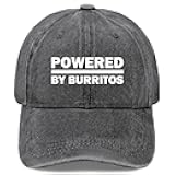 Tywonmy Powered by Burritos Cap for Women Baseball Hats Graphic Caps