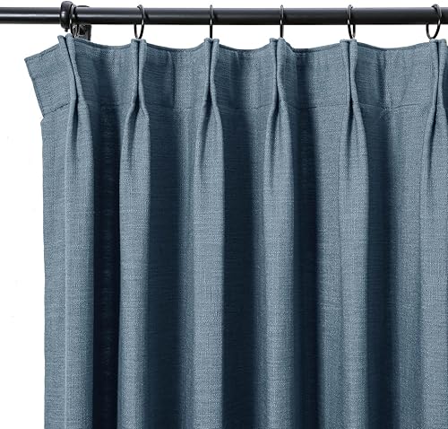 Miniatura 39 de Drapifytex Cortina plisada de lino sintético, cortina para oscurecer la habitación, 56 pulgadas de ancho x 96 pulgadas de largo, cortina de cobre 26