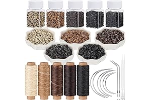 2500 pcs Hair Extension Micro Rings Links Beads for Human Hair Extensions Wig DIY Craft