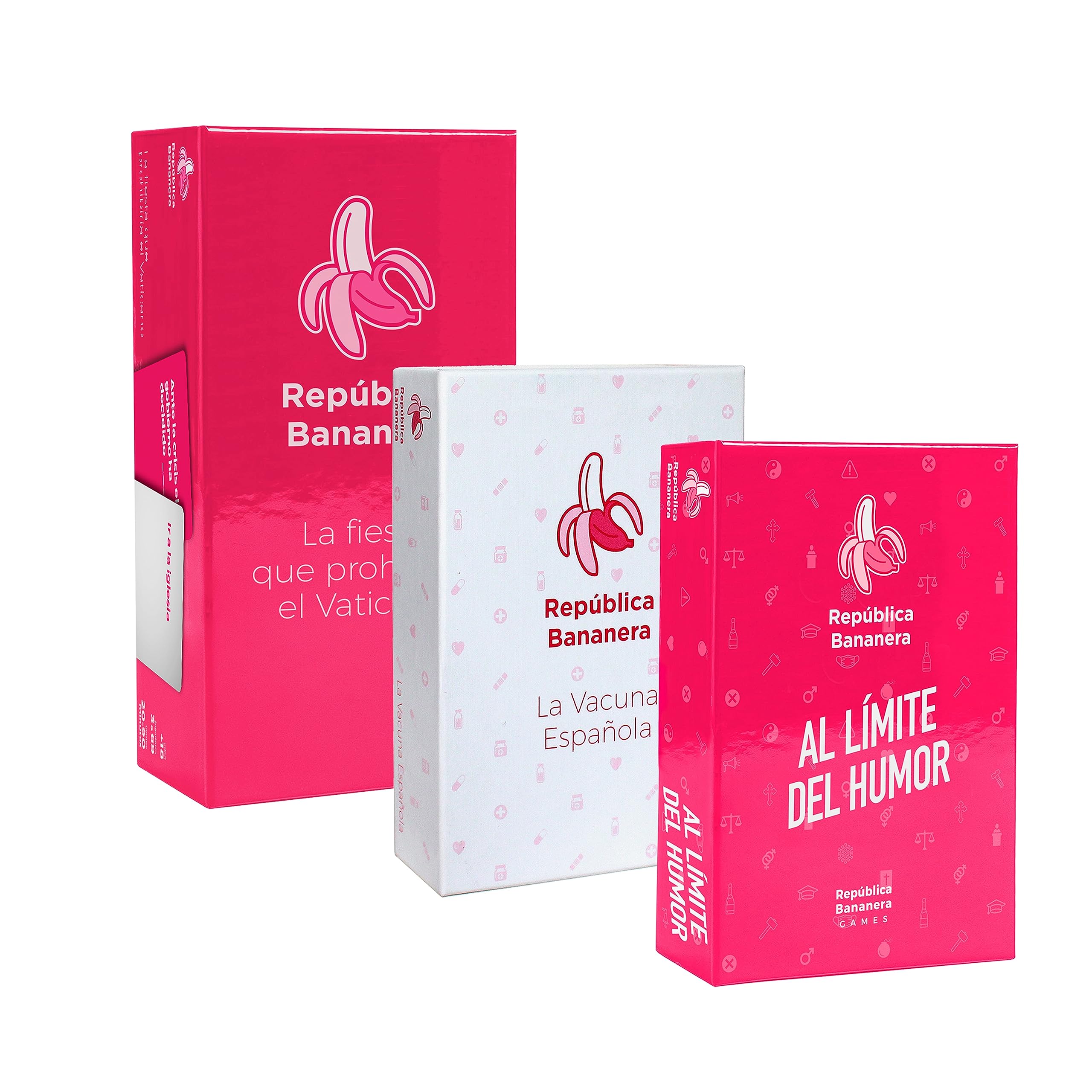 República Bananera - 550 Cartas - Juego de Cartas para Fiestas - Juegos de Mesa Adultos en Español - Risas con Amigos diversión Asegurada - De 3 a 15 Jugadores (Pack Completo República Bananera)