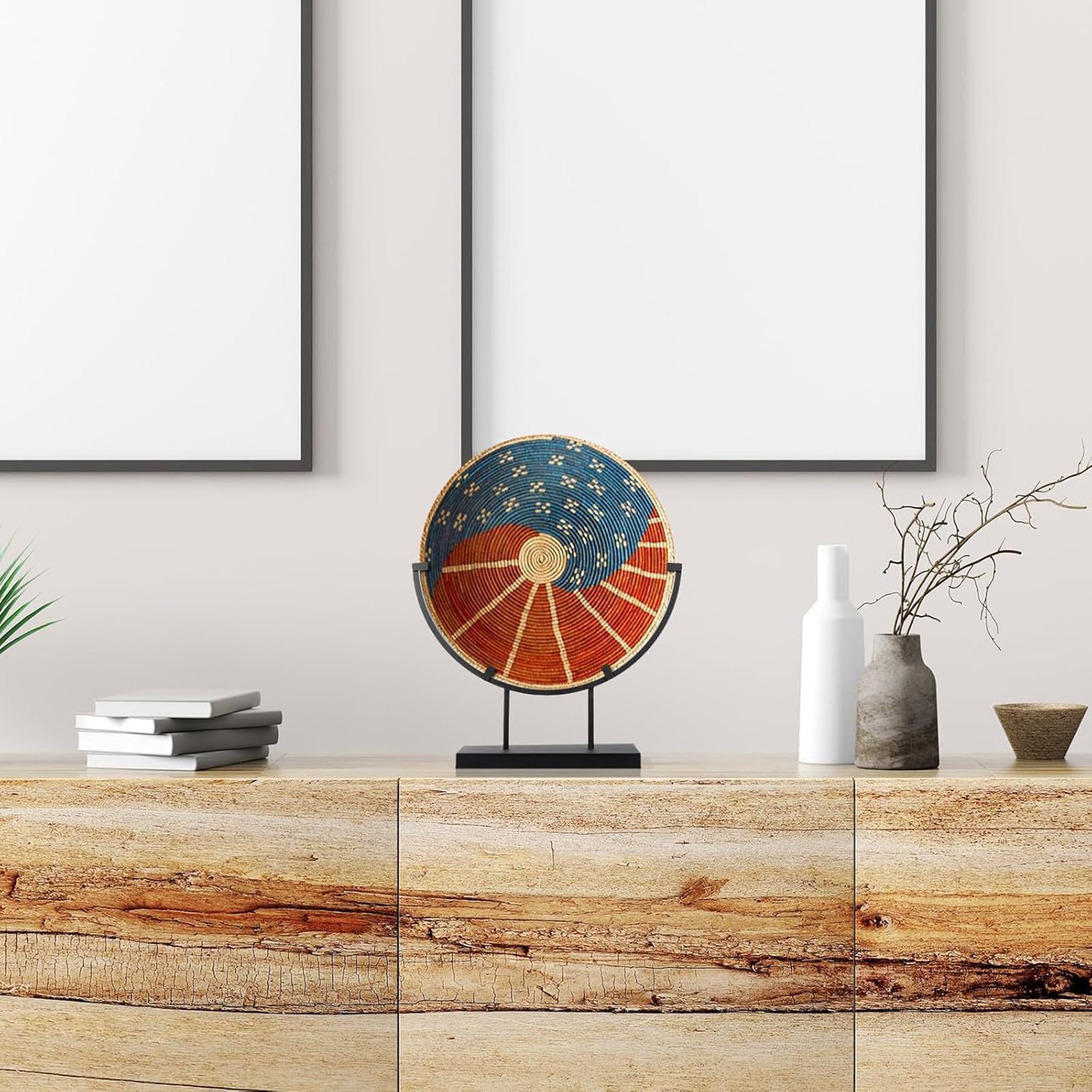 Présentoir Rond en Métal pour d'art en Vitrail Et De Création Circulaire Idéal pour Les Décorations De Maison Et De Bureau Base De D'affichage De
