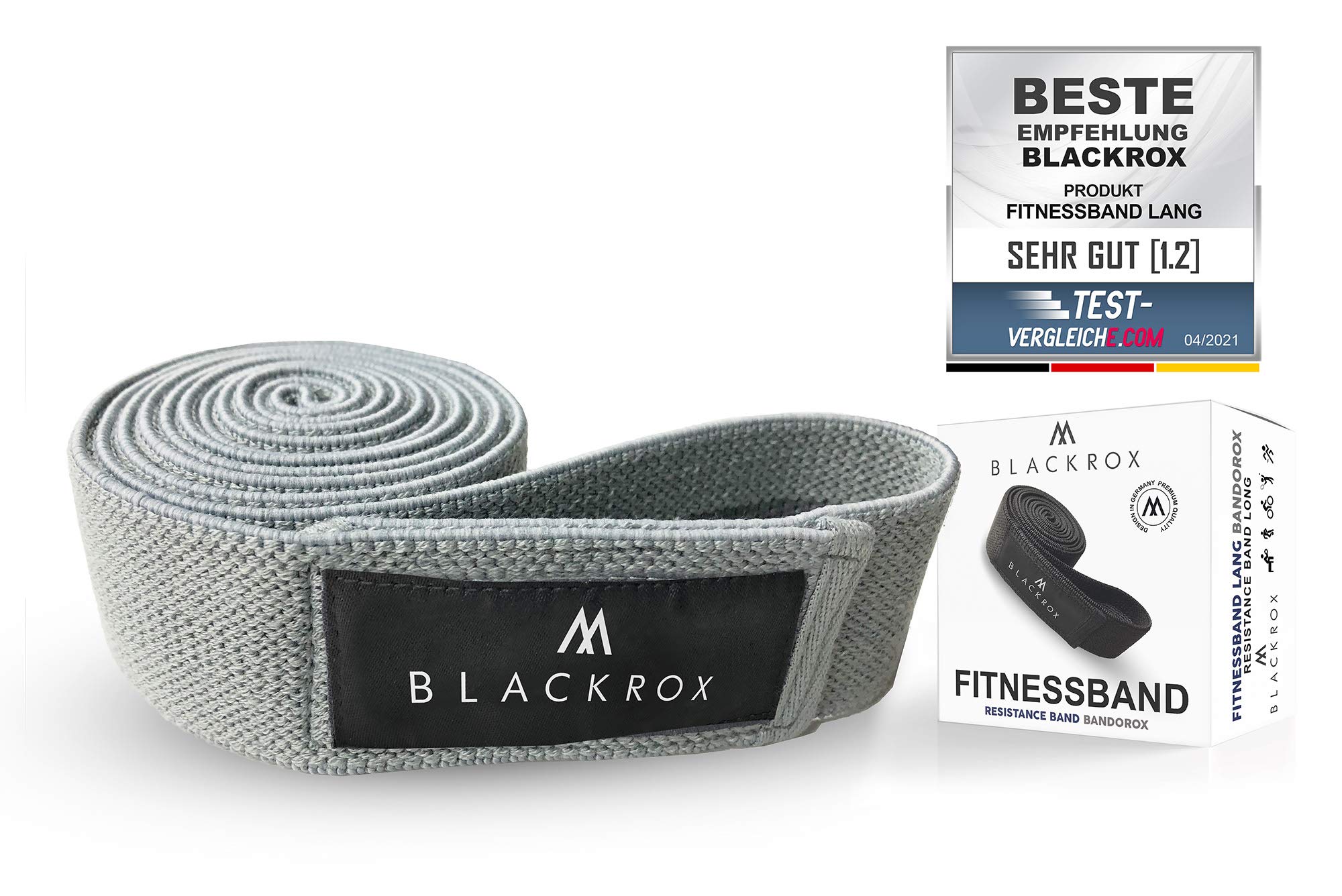 Blackrox Bande De Fitness Elastique De Qualité Supérieure Pour Abdominaux, Jambes, Fesses Et Hanches - Large Bande En Tissu Antidérapant - Bandes De