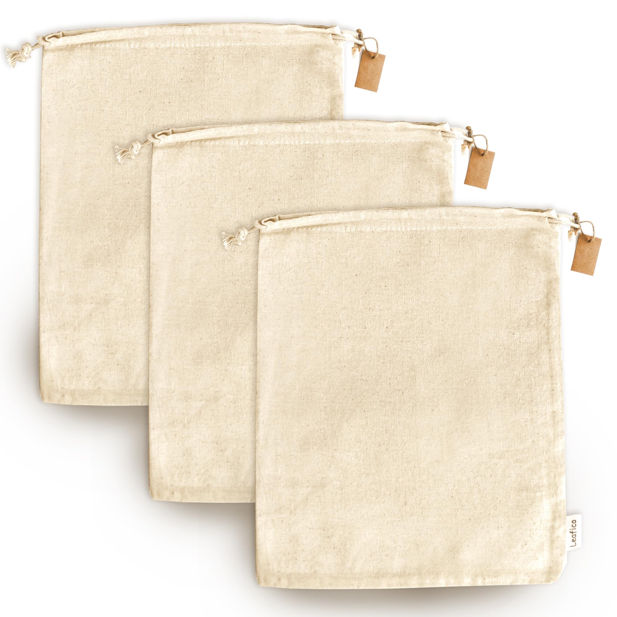 Bolsas de almacenamiento de algodón de alta calidad Leafico XXL sacos de tela para protección