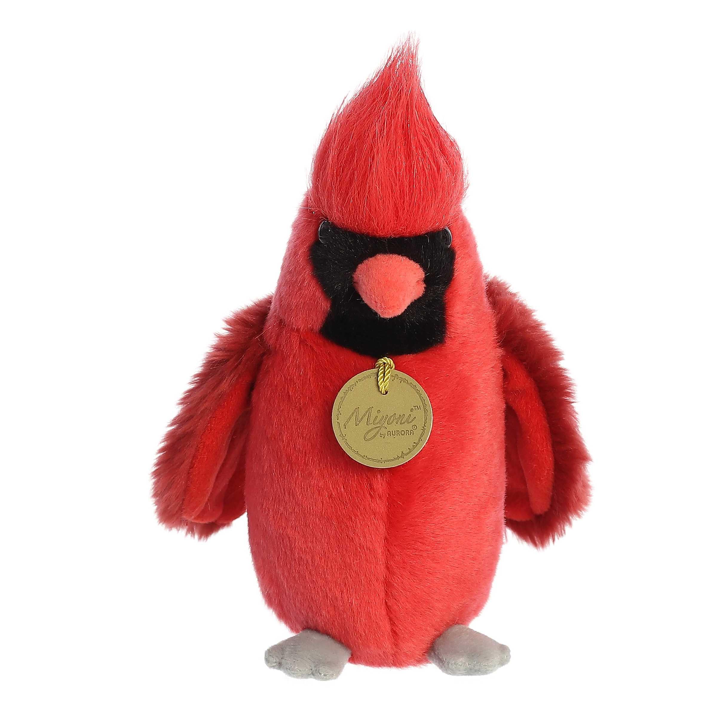 Aurora(r) Realistic Miyoni(r) Cardinal Stuffed Animal - Lifelike Detail - Cherished Companionship - Red 9 Inches - Image 2
