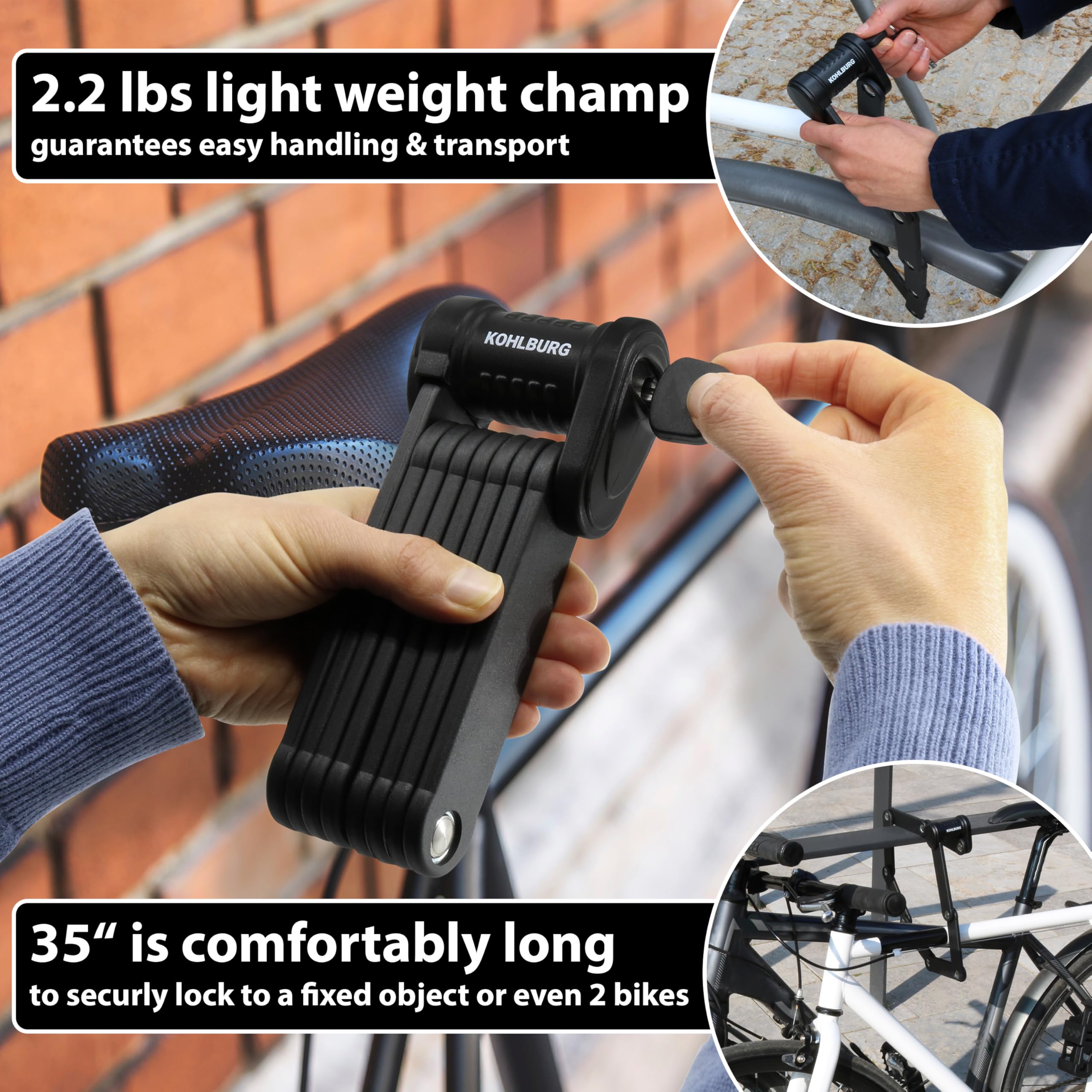 Amazon.co.jp: KOHLBURG 【信頼のドイツ製】 自転車鍵 ブレードロック