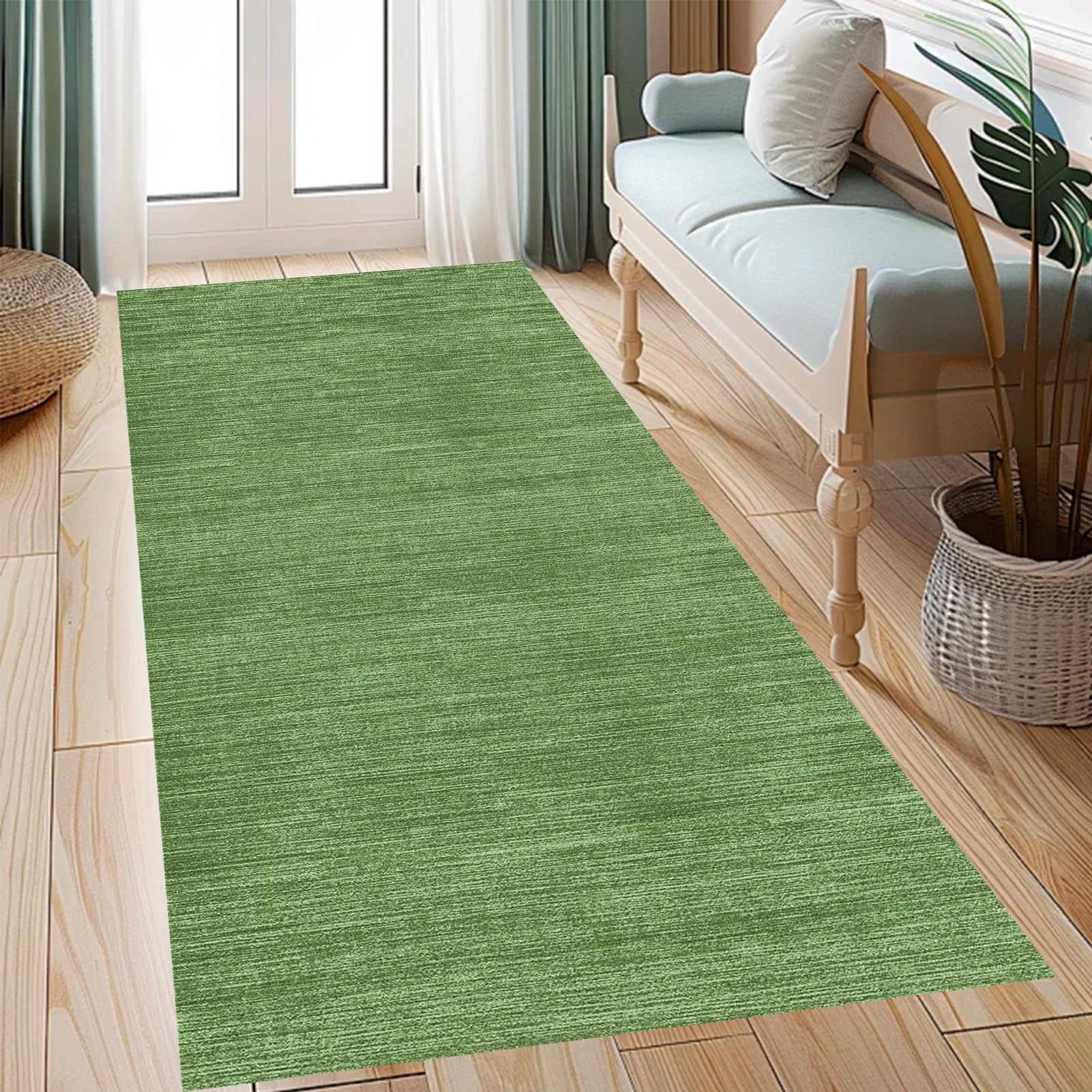Tappetino da Corridoio Tappeti da Cucina 110 x 240 cm Verde Tappeto Passatoia Cucina Lavabile Antiscivolo Zerbino Ingresso Tappeto Corridoio Lungo per Salotto Camera da Letto Ingresso Interno