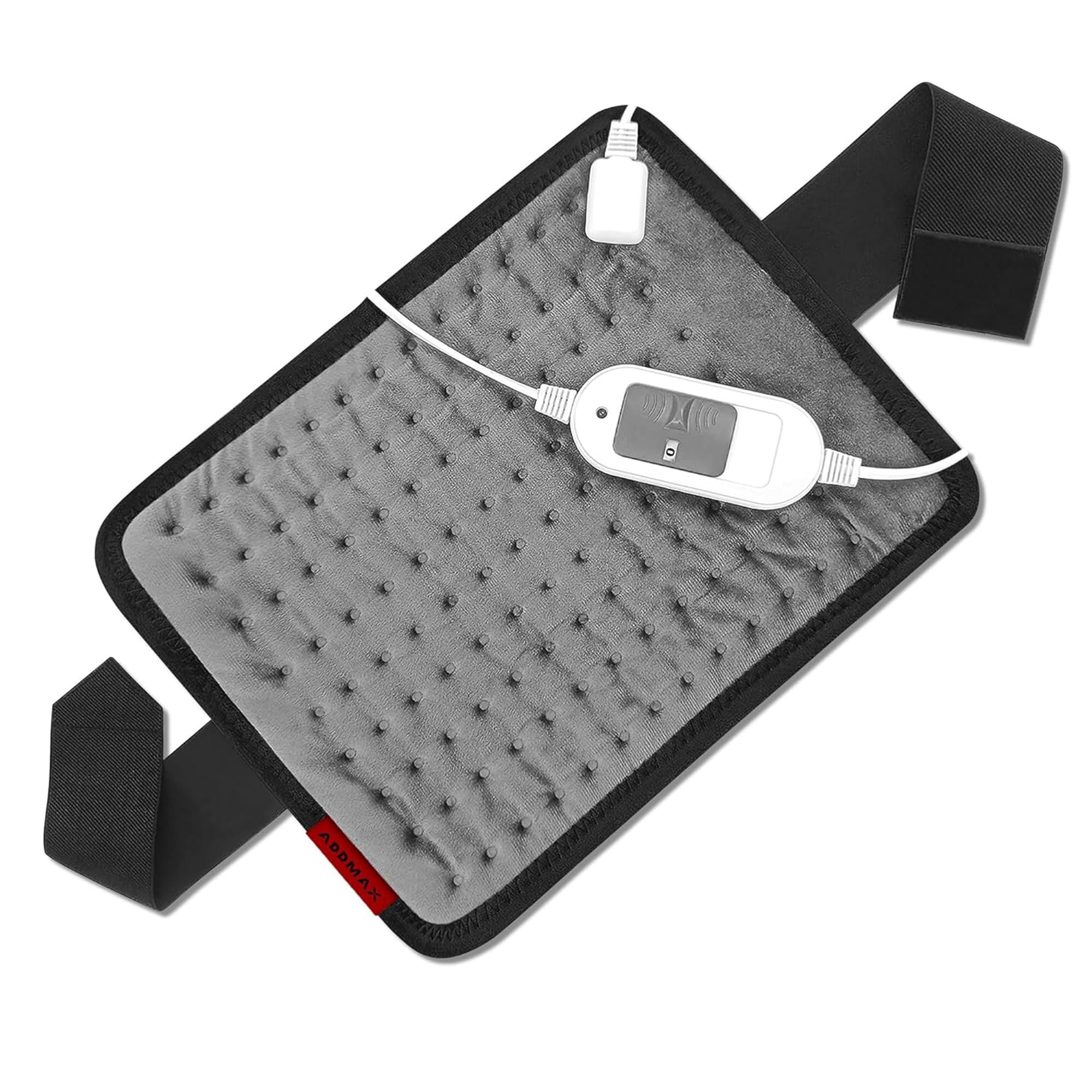 ADDMAX Electric Heating Belt for Pain Relief - Orthopaedic Electric Heating Pad Lower Back Pain & Period Cramps | Regular Size | Auto Cutoff | Heat Therapy Waist Wrap for Pain Relief of Back,Neck,Shoulder,Lumbar (Grey) (B0DFTCFNKG) Amazon Price History, Amazon Price Tracker