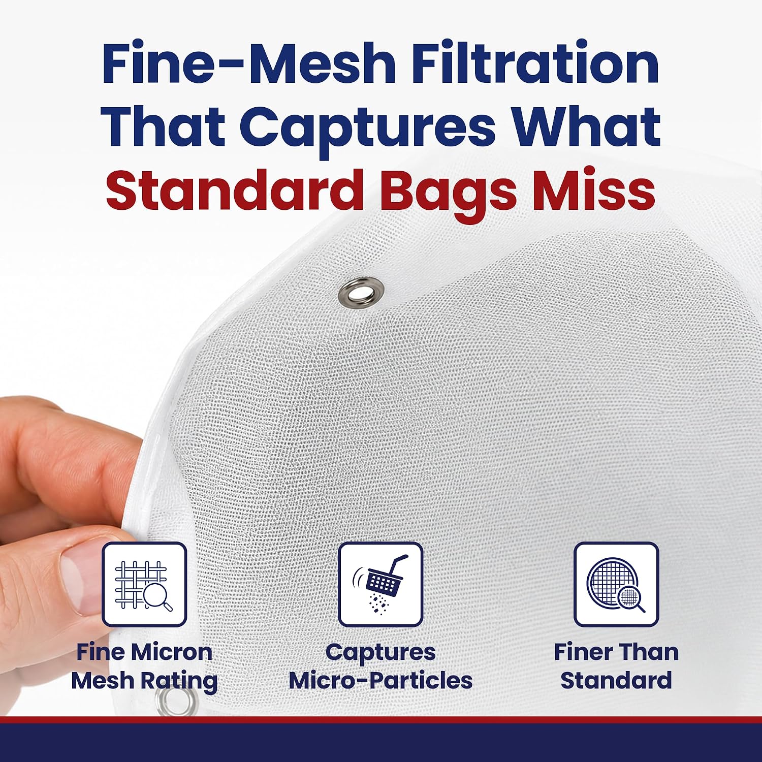 Skim Filter Bag for Deep Fryer – Reusable Fryer Oil Strainer for Skimming Cooking Grease, Commercial Fry Oil Filter for Food Trucks, Restaurants & Commercial Kitchens – MirOil R-SKIM4F