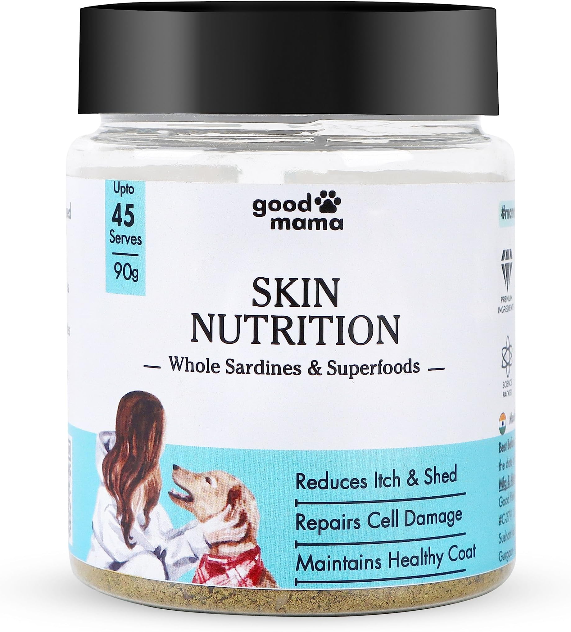 Buy Good Mama Advanced Skin and Coat Dog Fish Supplement Reduce