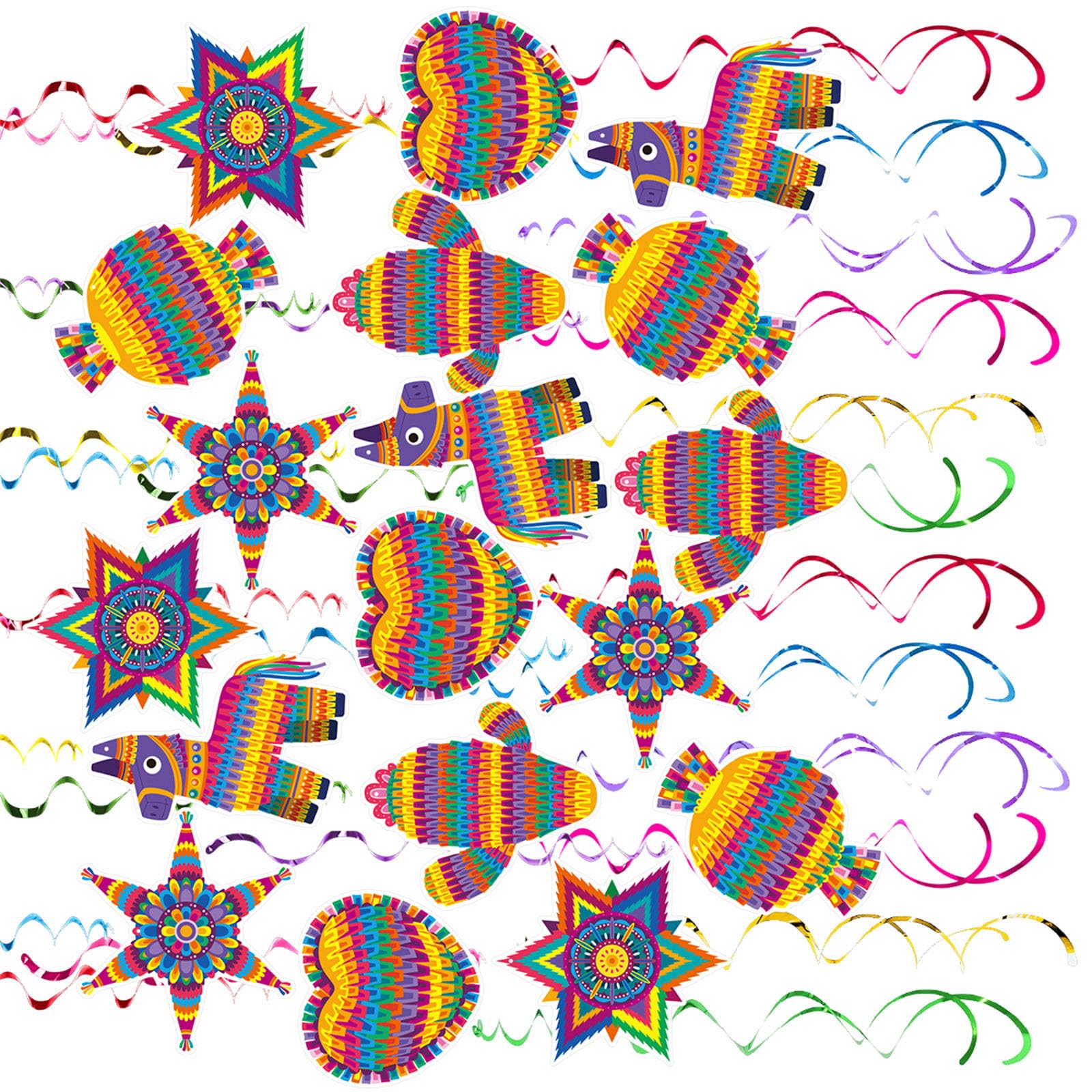 Nvoqilin Multicolor Unique Mexicans Fiestas Spirals Hanging Decoration Paper And Pvc Materials Ornament For May 5Th Festival Celebration Party Hanging Ornamentation