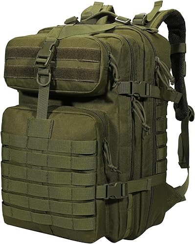 BOMTURN Tactical Military Backpack Molle Bag 45L Waterproof Large Backpack Rucksack Army 3 Day Assault Survival Bag Pack