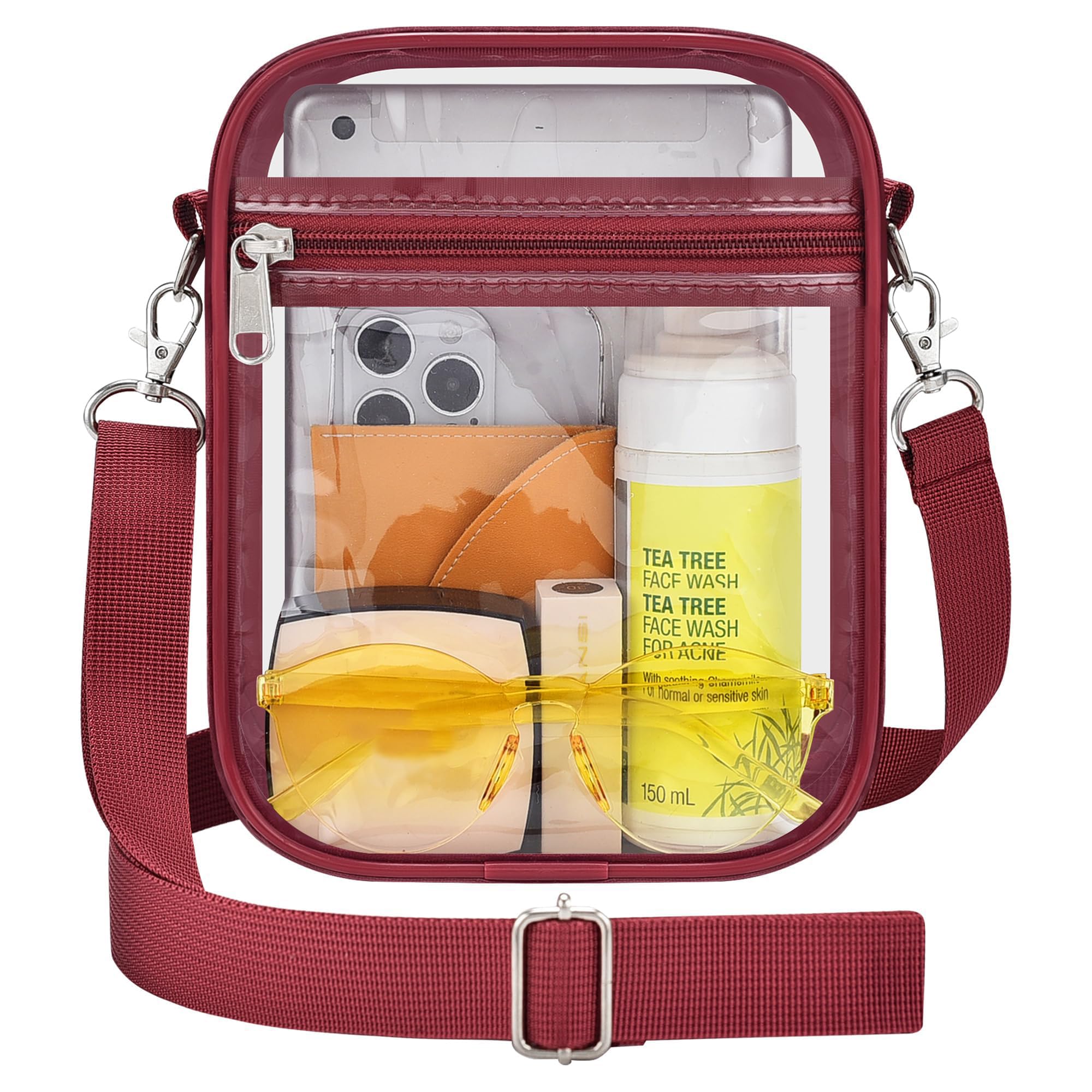 Clear Bag for Stadium Events, Crossbody Satchel Bag Stadium Approved