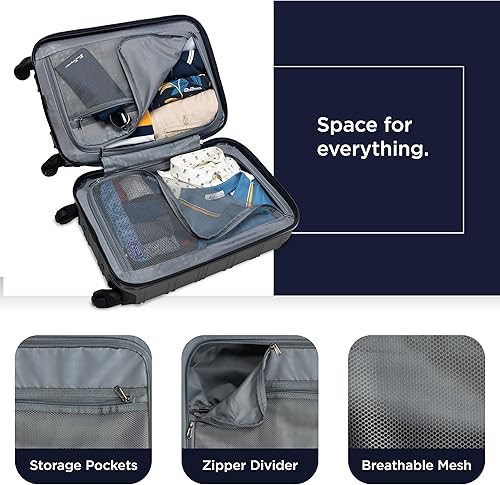 Miniatura 2 de Ben Sherman Nottingham - Equipaje de viaje ligero, de carcasa rígida, con 4 ruedas giratorias, Carbón, Juego de 3 piezas (202428 pulg.)