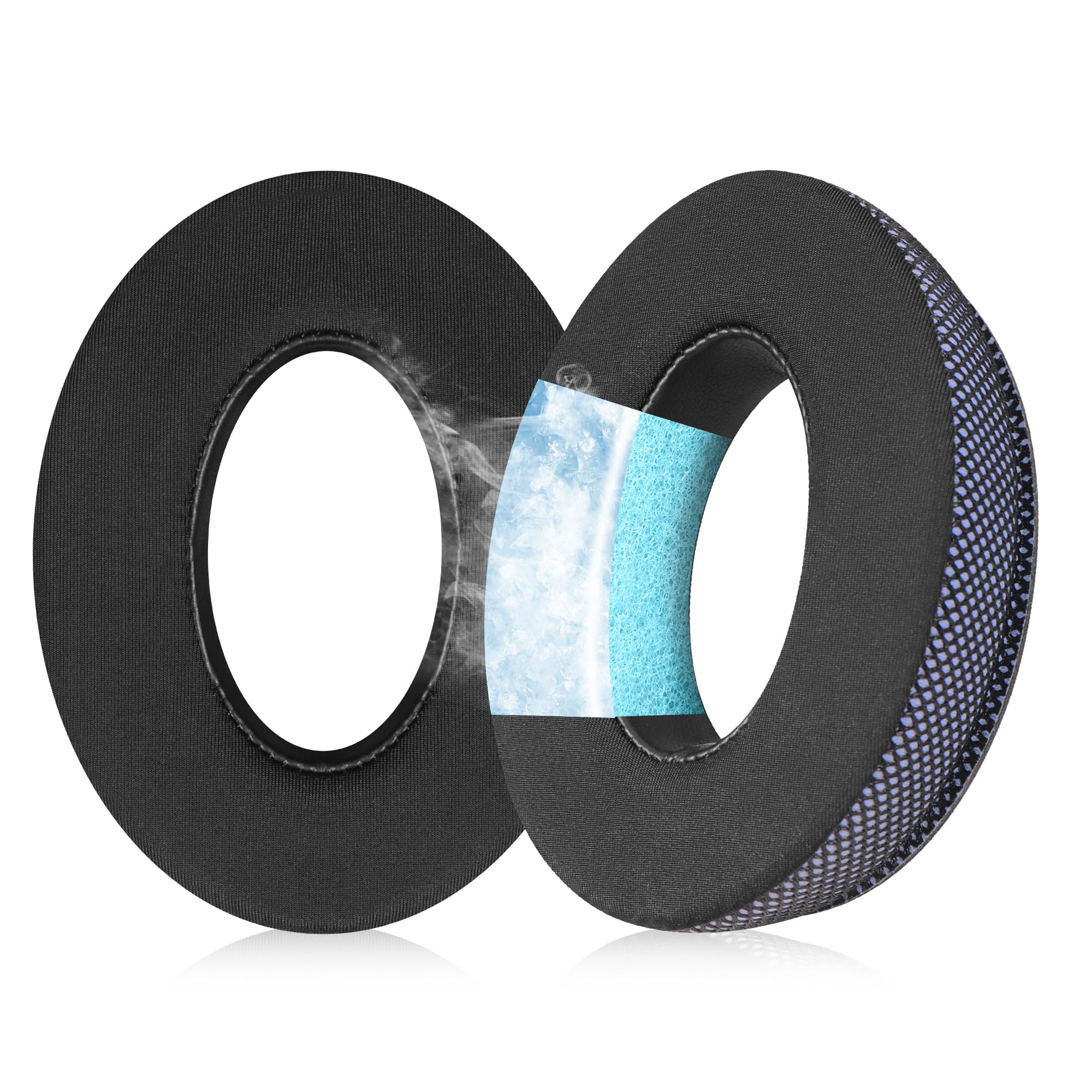 Ice Gel Headphones Replacement Ear Pads for Bose qc45 Replacement Ear Pads - qc35&qc35 ii Replacement Ear pads/qc25 Replacement Ear Pads - Black/