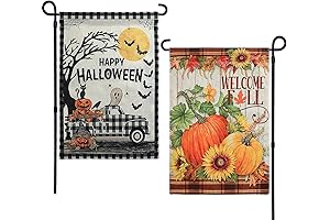 12x18 Inch Happy Halloween Welcome Fall Pumpkin Garden Flag