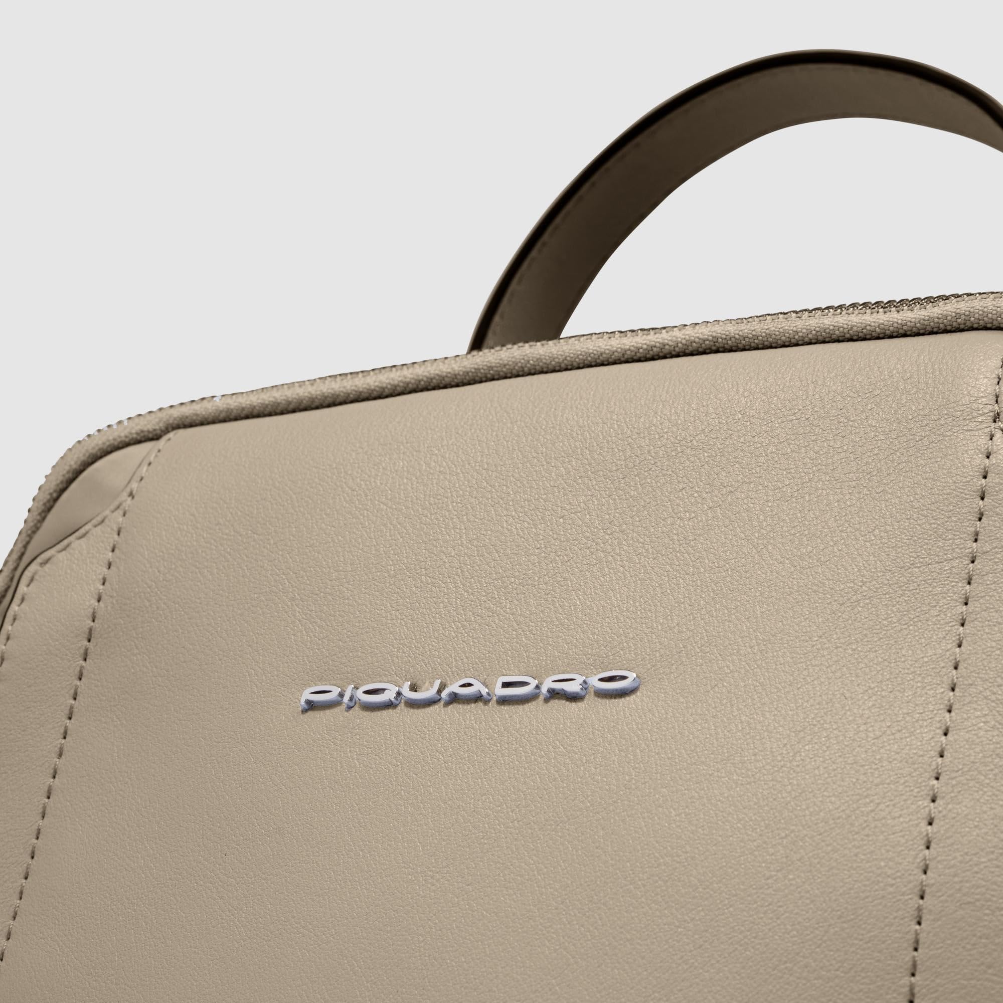 PIQUADRO Zaino donna porta iPad Donna pelle e tessuto sabbia